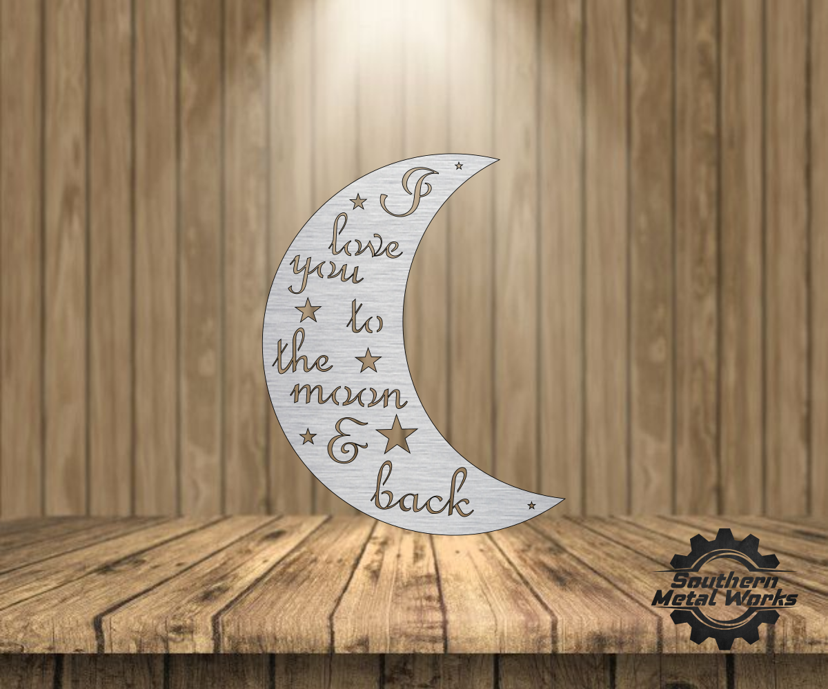 I love you to the moon & back DXF/SVG/PNG-Digital File